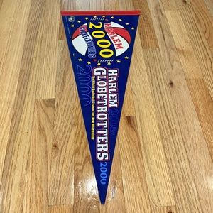 Vintage Harlem Globetrotters Basketball Team Pennant From 2000 Made In USA